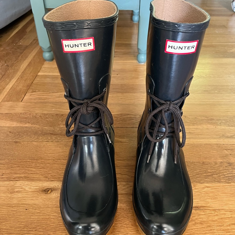 Hunter Ackley Mid Calf Lace Up Rain Boot